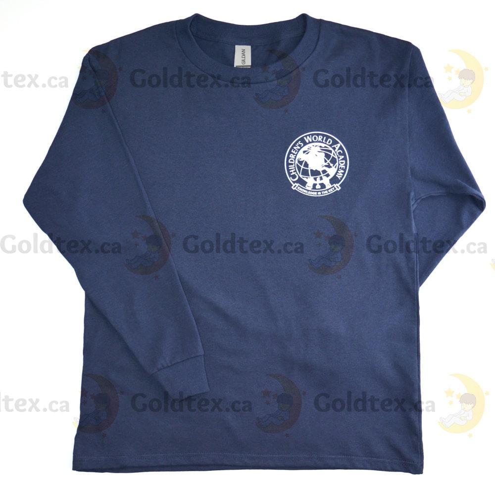 Goldtex® - CWA - Long Sleeved School Uniform T-Shirt with Logo