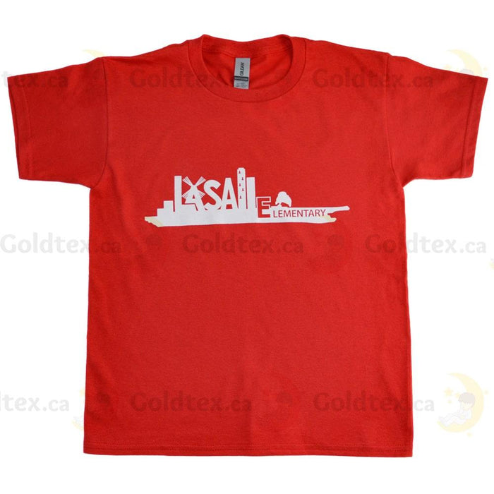 Goldtex® - Lasalle Elementary School Short Sleeved School Uniform T-Shirt with Logo