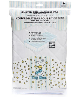 Goldtex® - Tiny Stars Quilted Crib Mattress Pad – Fitted, Made in Canada