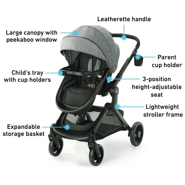 Graco Modes Nest Travel System Baby Stroller and Car Seat Combo - Nico