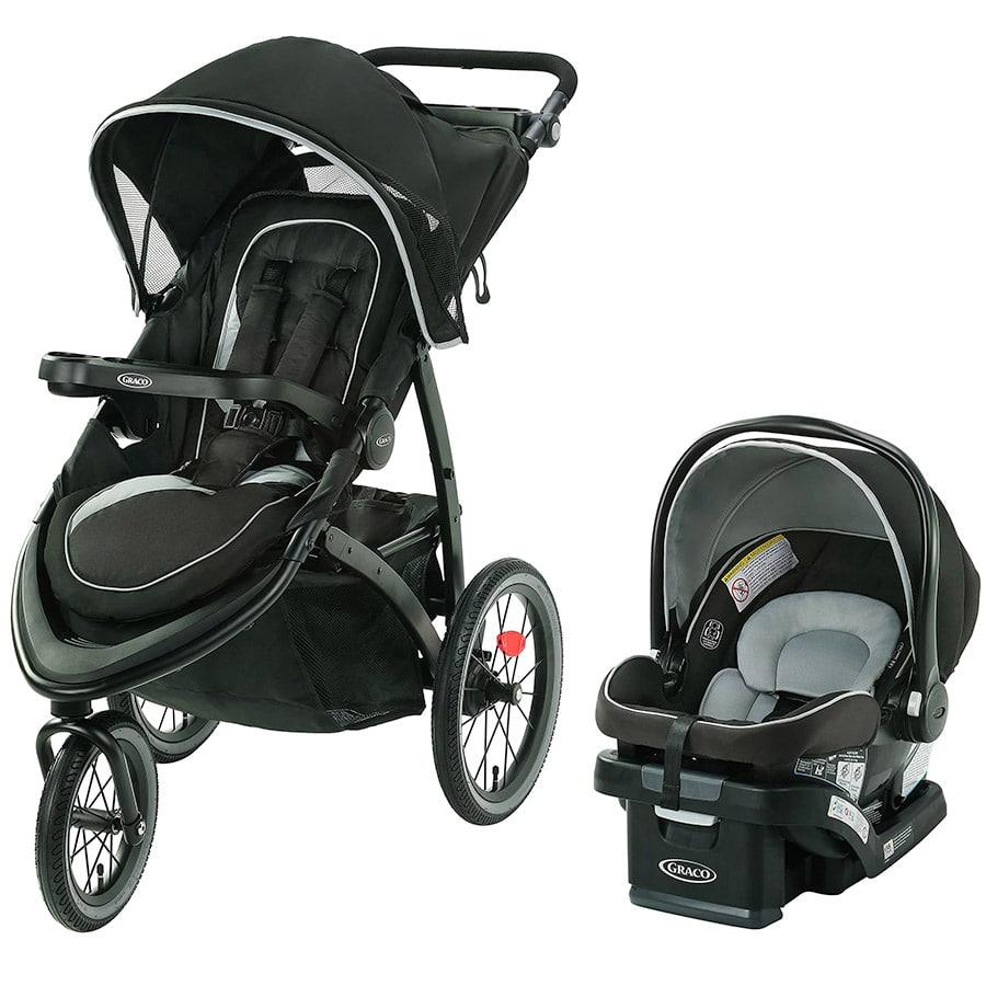 Graco® - Graco FastAction Jogger LX Travel System Baby Stroller and Car Seat Combo - Mansfield