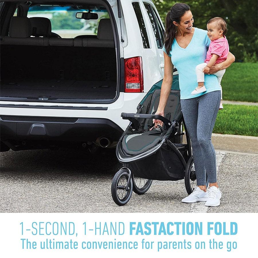 Graco® - Graco FastAction Jogger LX Travel System Baby Stroller and Car Seat Combo - Mansfield