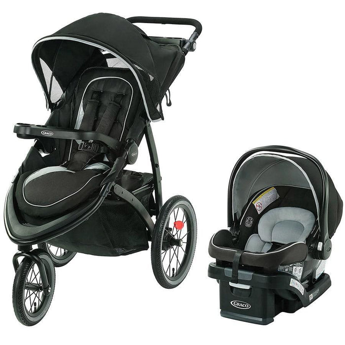 graco jogging stroller car seat combo Graco FastAction Jogger LX Travel System Baby Stroller & Car Seat Combo
