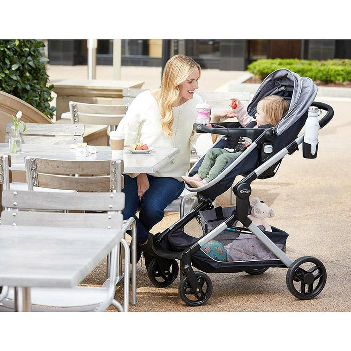 Graco pink and grey travel system online