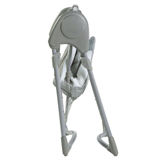 Graco® Slim Spaces Balancelle compacte pour bébé avec tissus recyclés et pliage compact