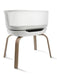 Graco® SmartSense™ Soothing Bassinet with breathable mesh sides and woodgrain legs.