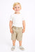 Green Jeans® - Green Jeans® Boys' Beige Cotton Cargo Shorts with White Drawstring
