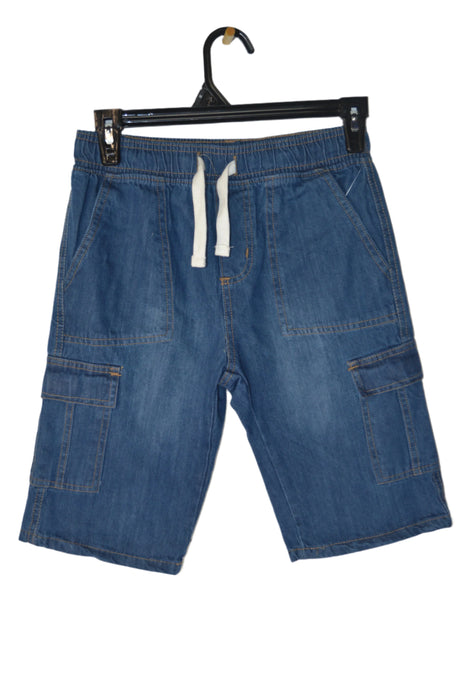 Green Jeans® - Green Jeans® Boys' Blue Denim Cargo Shorts with White Drawstring (7-16)