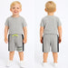 Green Jeans® - Green Jeans® Boys' Grey Sports Shorts with Black Side Panels & Neon Drawstring