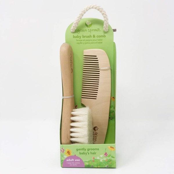 Green Sprouts - Green Sprouts Baby Brush & Comb Set Natural