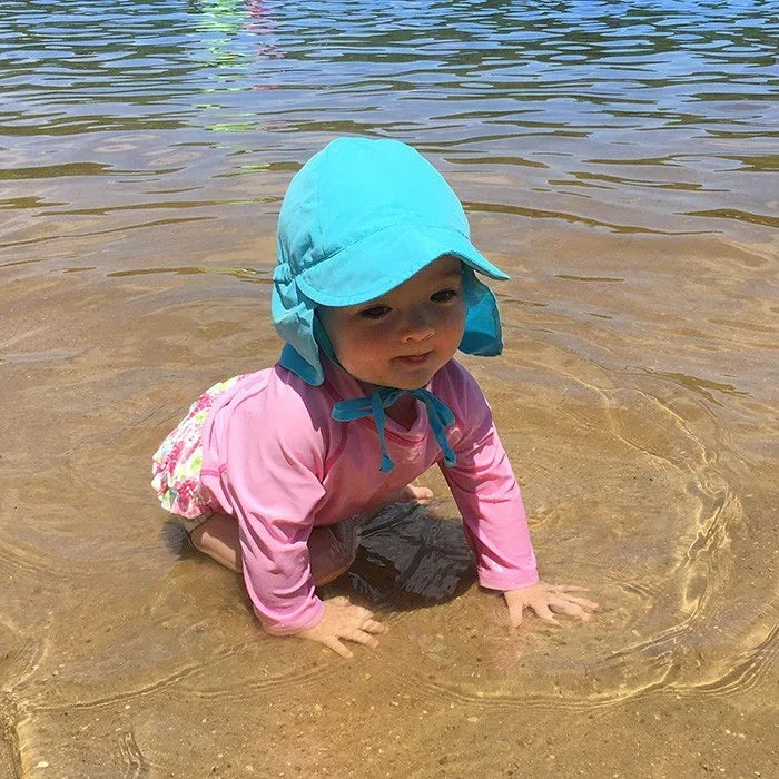 Green Sprouts® - Green Sprouts Baby & Toddler Flap I-Play Sun Protection Hat | UPF 50+ | NB to 4T