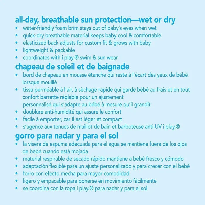 Green Sprouts® - Green Sprouts Baby & Toddler Flap I-Play Sun Protection Hat | UPF 50+ | NB to 4T