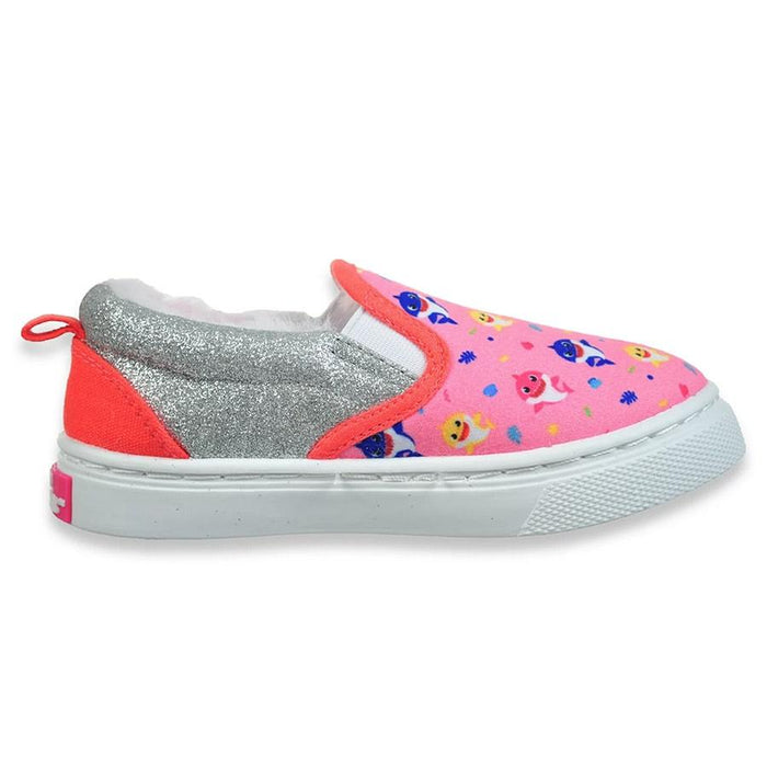 Ground Up - Ground Up Baby Shark Toddler Girls Fur-lined Canvas Shoes