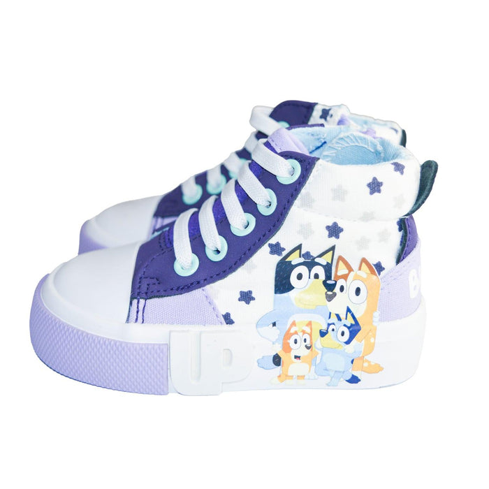 Ground Up - Ground Up Bluey Toddler Girls High Top Canvas Shoes - (Sizes 5T to 10T)
