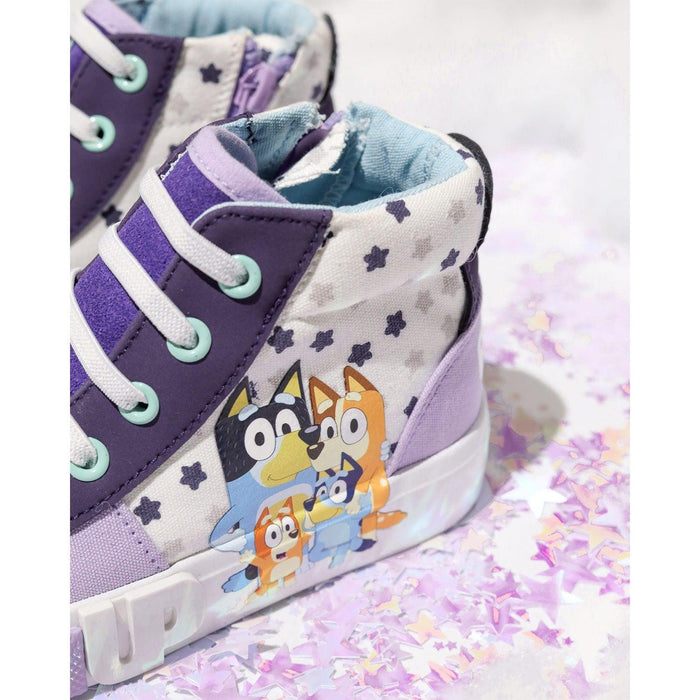 Ground Up - Ground Up Bluey Toddler Girls High Top Canvas Shoes - (Sizes 5T to 10T)