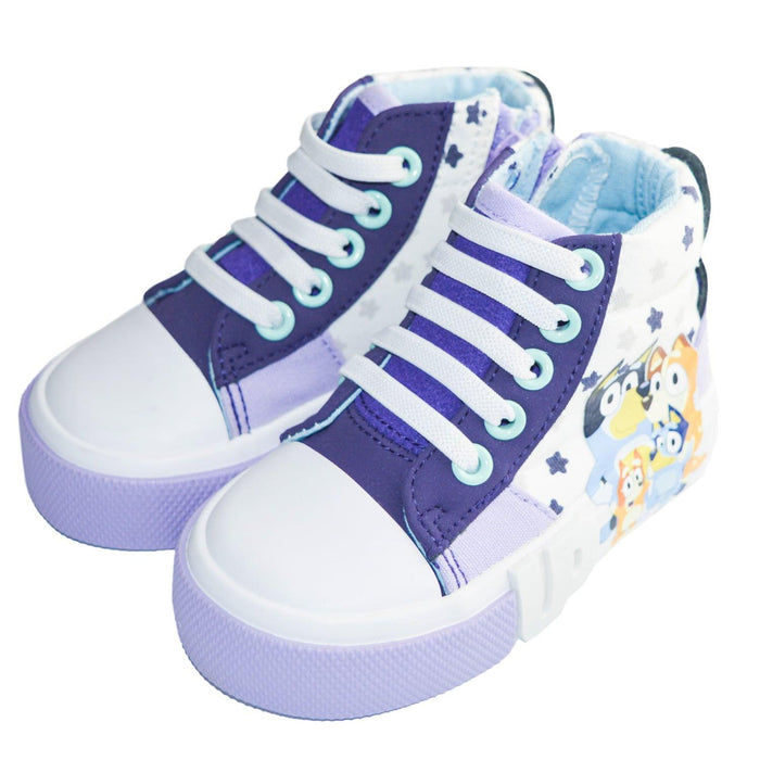 Ground Up - Ground Up Bluey Toddler Girls High Top Canvas Shoes - (Sizes 5T to 10T)