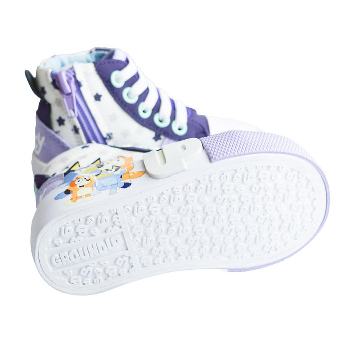 Ground Up - Ground Up Bluey Toddler Girls High Top Canvas Shoes - (Sizes 5T to 10T)
