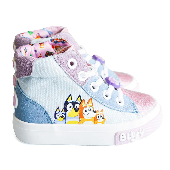 Ground Up - Ground Up Bluey Toddler Girls High Top Canvas Shoes - (Sizes 5T to 9T)