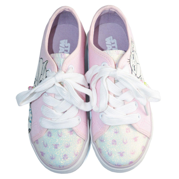 Ground Up - Ground Up Star Wars Grogu Lace-up Girls Canvas Shoes - Sizes 11 to 13