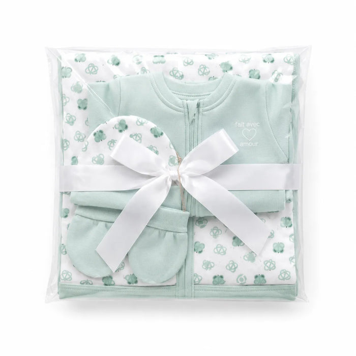 Nasri® Groupe Beaucage® 4-Piece Newborn Gift Set | Preemie & Newborn Sizes/ Aqua Foam