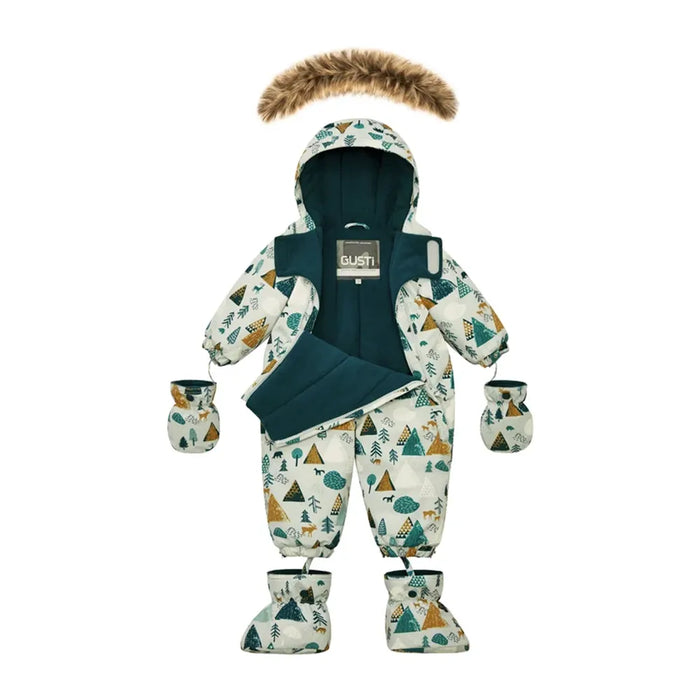 Gusti® Bing Boys Baby 1-Piece Snowsuit - Grey | Sizes 6M–12M | Style GW6BZ238