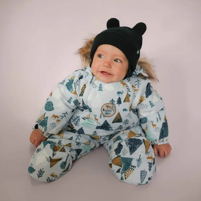 Gusti® Bing Boys Baby 1-Piece Snowsuit - Grey | Sizes 6M–12M | Style GW6BZ238
