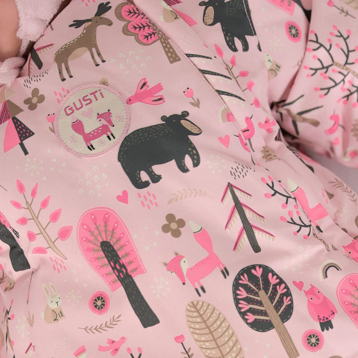 Combinaison de neige une-pièce pour bébé fille Gusti® Bambi - Rose, tailles 6M–18M | Style GW6GZ233