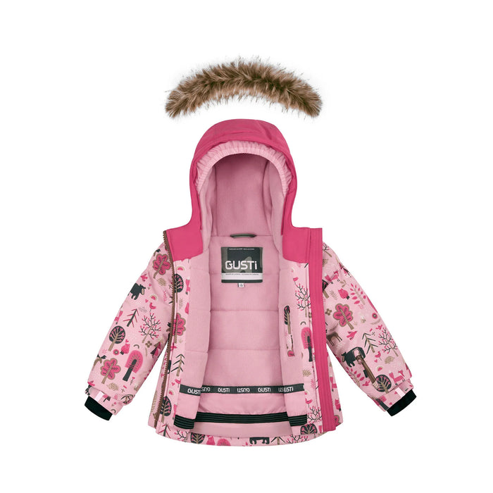 Combinaison de neige Gusti® Mara pour fillettes, modèle Metro – Rose, tailles 2–6 ans | Style GW6GS234