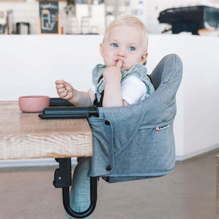 Guzzie&Guss® - Guzzie&Guss® Perch Hook-On Highchair – Tropical Green (Sleek Chrome Edition)