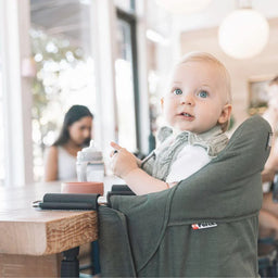 Guzzie&Guss® - Guzzie&Guss® Perch Hook-On Highchair – Tropical Green (Sleek Chrome Edition)