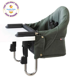 Guzzie&Guss® - Guzzie&Guss® Perch Hook-On Highchair – Tropical Green (Sleek Chrome Edition)