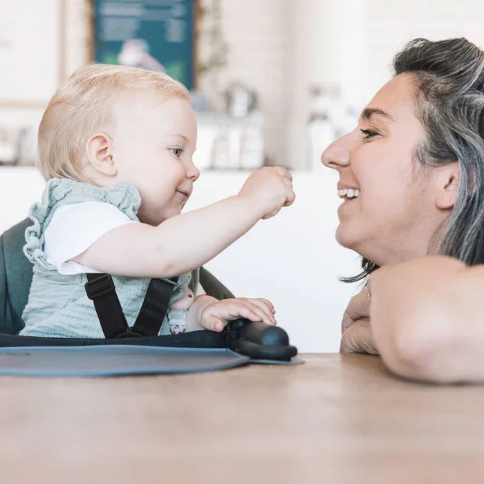 Guzzie&Guss® - Guzzie&Guss® Perch Hook-On Highchair – Tropical Green (Sleek Chrome Edition)