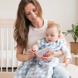 HALO® - Halo Sleepsack Micro-Fleece Gingham Blue 3.0 TOG