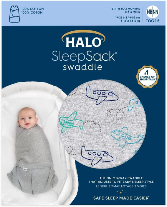 HALO® - Halo Sleepsack Swaddle - Airplanes - 1.5 TOG