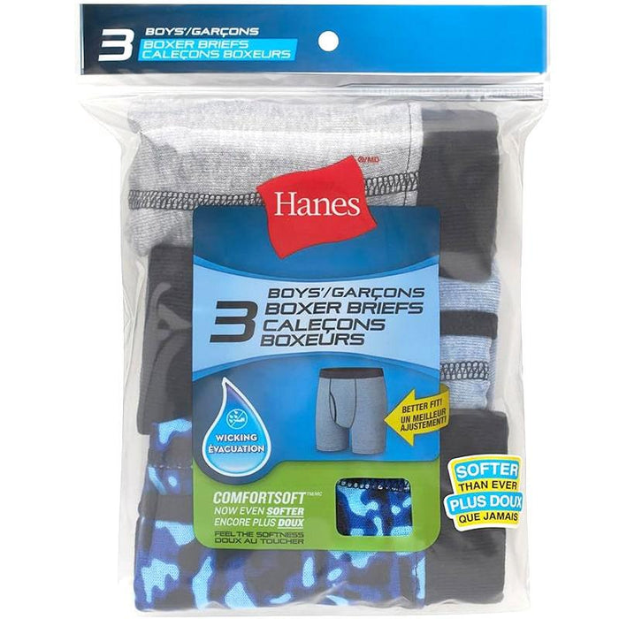 Hanes - Hanes Boys ComfortSoft Boxer Briefs - 3pk