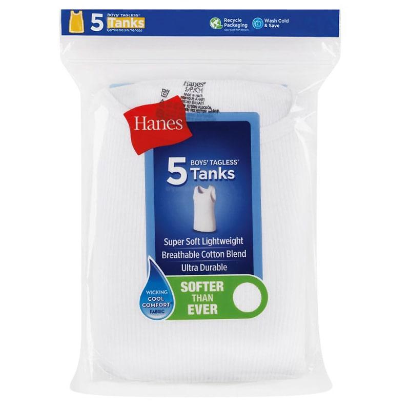 Hanes - Hanes Boys Tagless Tank Tops - 5pk