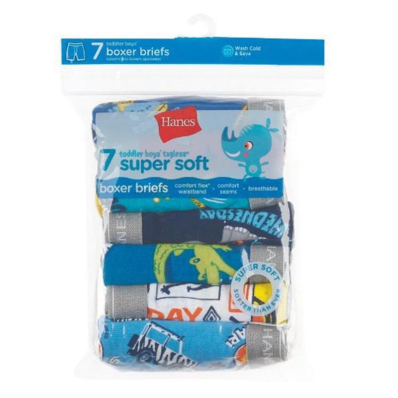 Hanes - Hanes Toddler Boys Super Soft Boxer Briefs - 7pk