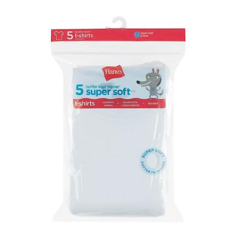 Hanes - Hanes Toddler Boys Super Soft Crew Tee - 5pk