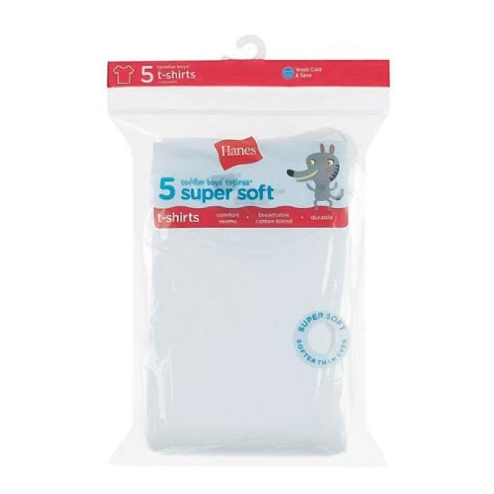 Hanes - Hanes Toddler Boys Super Soft Crew Tee - 5pk