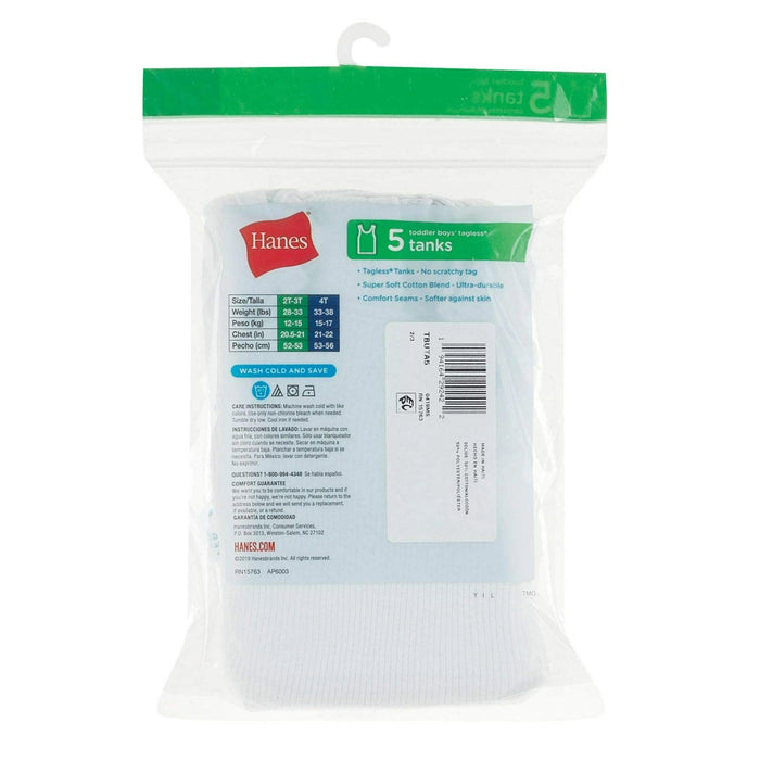 Hanes - Hanes Toddler Boys Super Soft Tank Top - 5pk