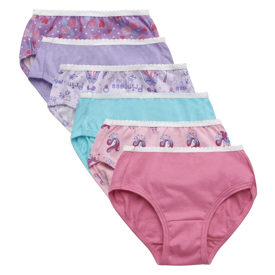 Hanes - Hanes Toddler Girls Assorted Tagless Briefs - 6pk