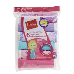 Hanes - Hanes Toddler Girls Assorted Tagless Briefs - 6pk