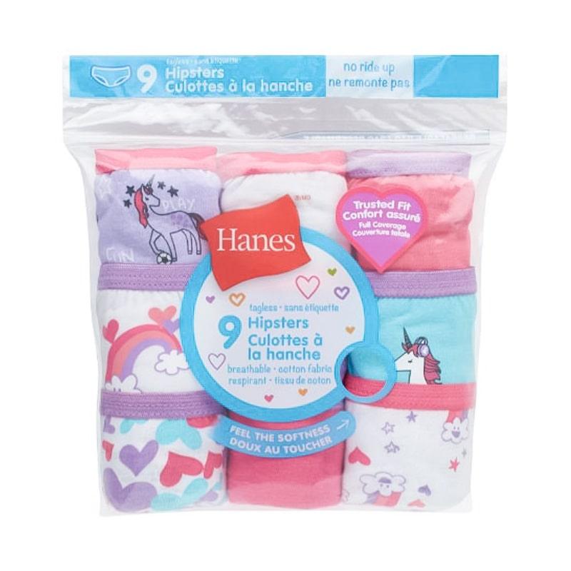 Hanes - Hanes Value Pack Girls Assorted Tagless Hipster Briefs - 9pk