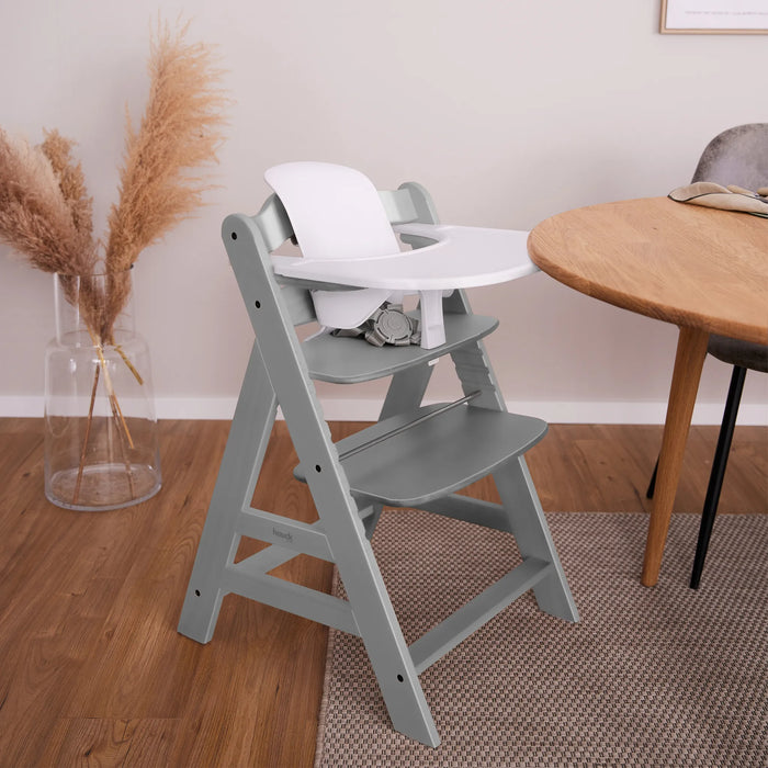 Hauck Alpha+ Highchair Set – Adjustable Wooden Highchair that Grows with Your Child