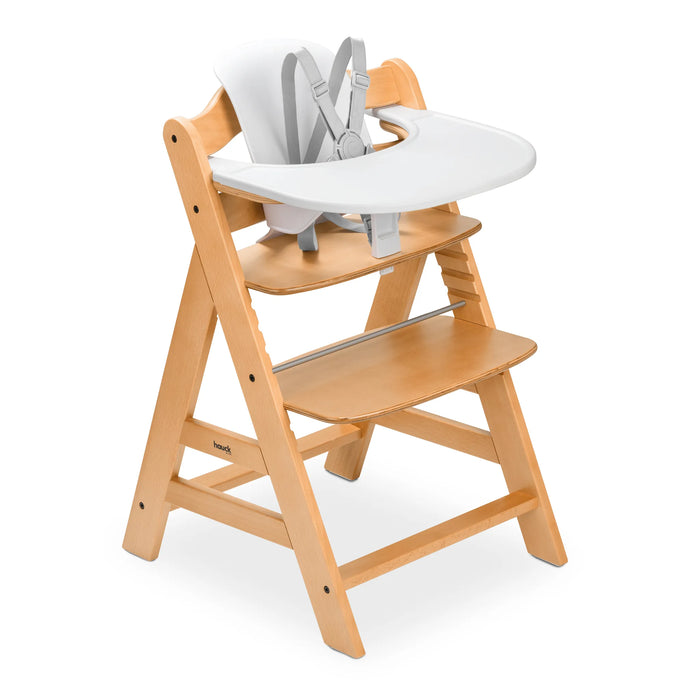 Hauck Alpha+ Highchair Set – Adjustable Wooden Highchair that Grows with Your Child