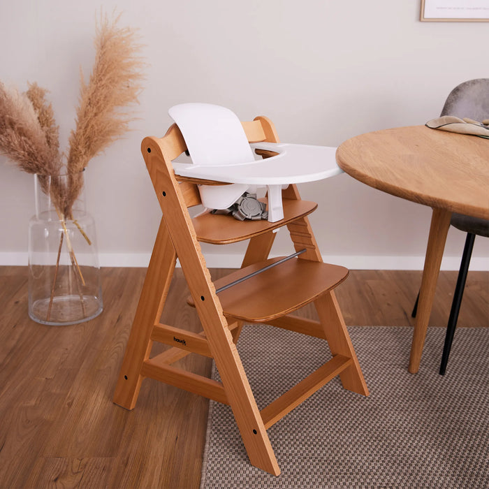 Hauck Alpha+ Highchair Set – Adjustable Wooden Highchair that Grows with Your Child