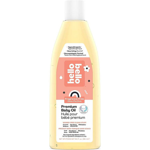 Hello Bello - Hello Bello Baby Oil Hypoallergenic - Fragrance Free - 9.5 fl oz / 281ml