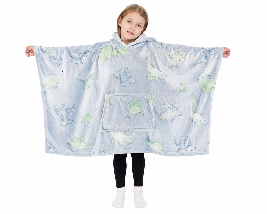 Hong&Atrs® Glow in the Dark Kids Hooded Blanket