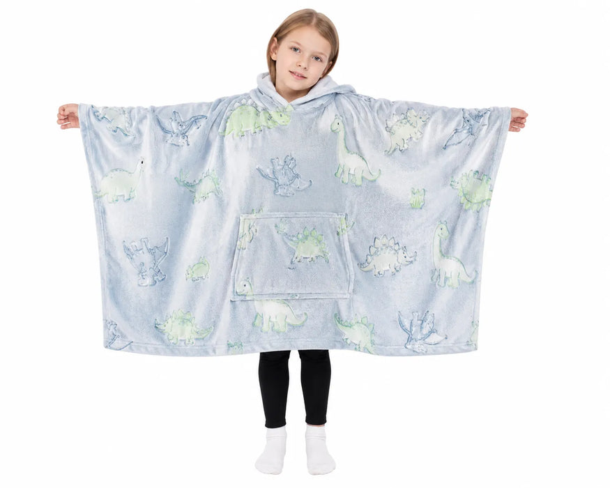 Hong&Atrs® Glow in the Dark Kids Hooded Blanket