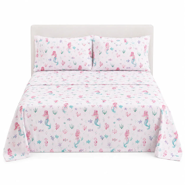 Hong&Atrs® Printed Kids 600 Thread Count Cotton Blend Sheet Set (Twin)